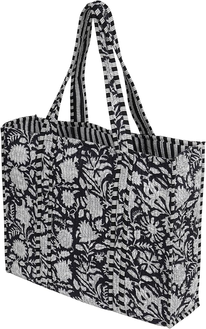 Marubhumi Women Lightweight Travel Bag Purse Cotton Shoulder Tote Bag For Shopping Grocery & Beach Bag
