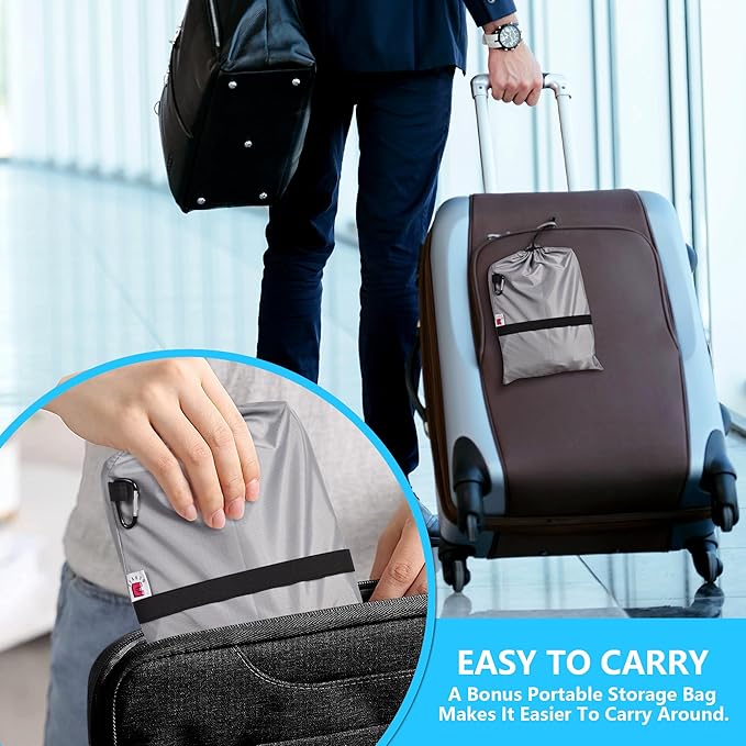 2-in-1 Foot Hammock with Premium Memory Foam – Travel Leg Rest for Long Flights | Portable Airplane & Desk Footrest