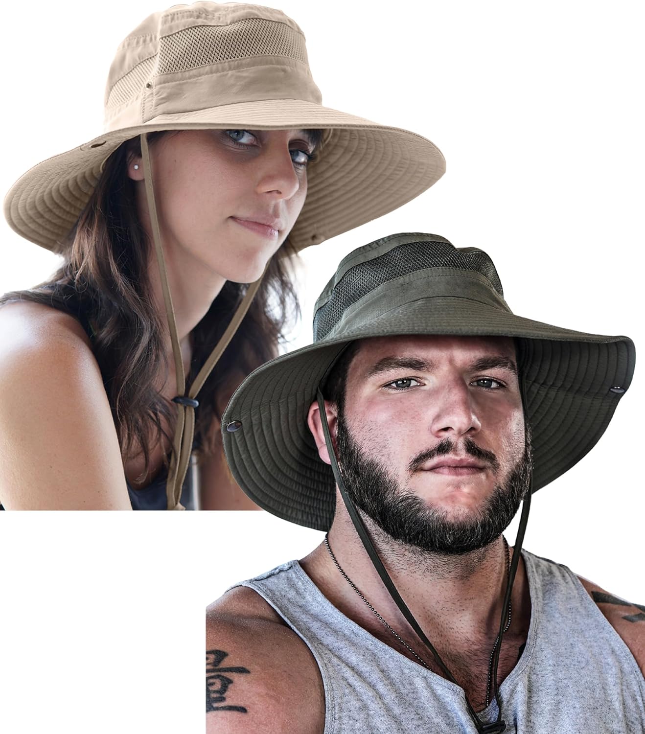 GearTOP Safari Sun Hat for Men and Sun Hats for Women UV Protection UPF 50+ Hiking, Gardening, Fishing