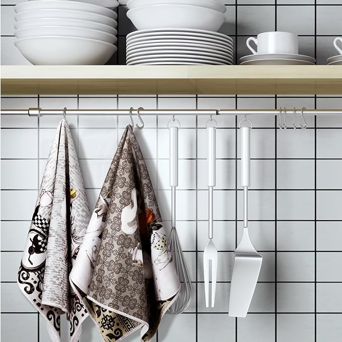 Bencailor 6 Pcs Funny Chef Kitchen Towels Colorful Dish Hand Towels Farmhouse Decorative Tea Washcloth for Bathroom Kitchen Fall Autumn Decor 24 x 16''
