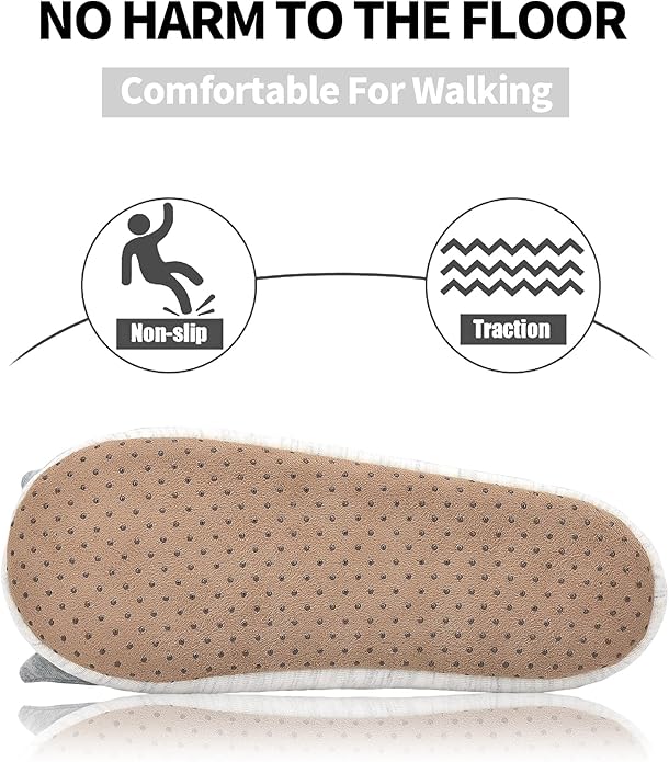DICUIRD Women's Ballerina Slippers Lightweight House Slippers with Stretchable Heel Design