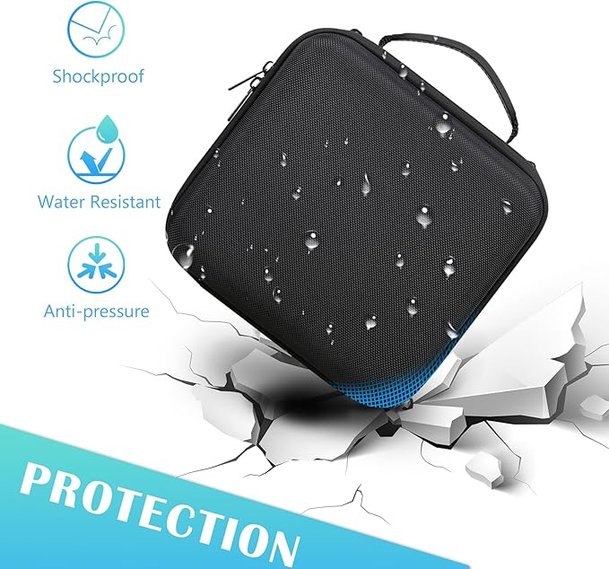 BOVKE Travel Camera Case for Canon EOS Rebel T7/R50/R6 Mark II/R100/R50 V/T6/R8/R10/R5 Mark II/RP/R7/R5/T100 and Other DSLR SLR Cameras, Extra Lens and Tripod with Dividers & Shoulder Strap, Black