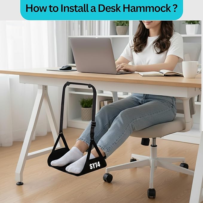 Premium Wheelchair Footrest Hammock Anti Squeeze Leg Rest for Wheelchair Foot Hammock for Plane Travel Wheelchair Foot Sling Replacement Adjustable Wheel Chair Essential Accessories Under Desk Gift