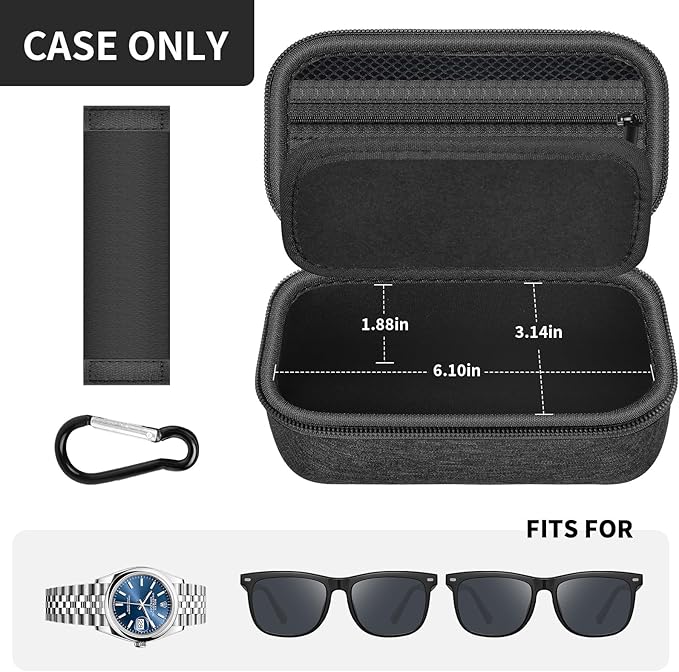 Travel Sunglass Organizer Case for Quay Polarized Sunglasses Men Women, Trendy Glasses Storage Box (Bag Only)