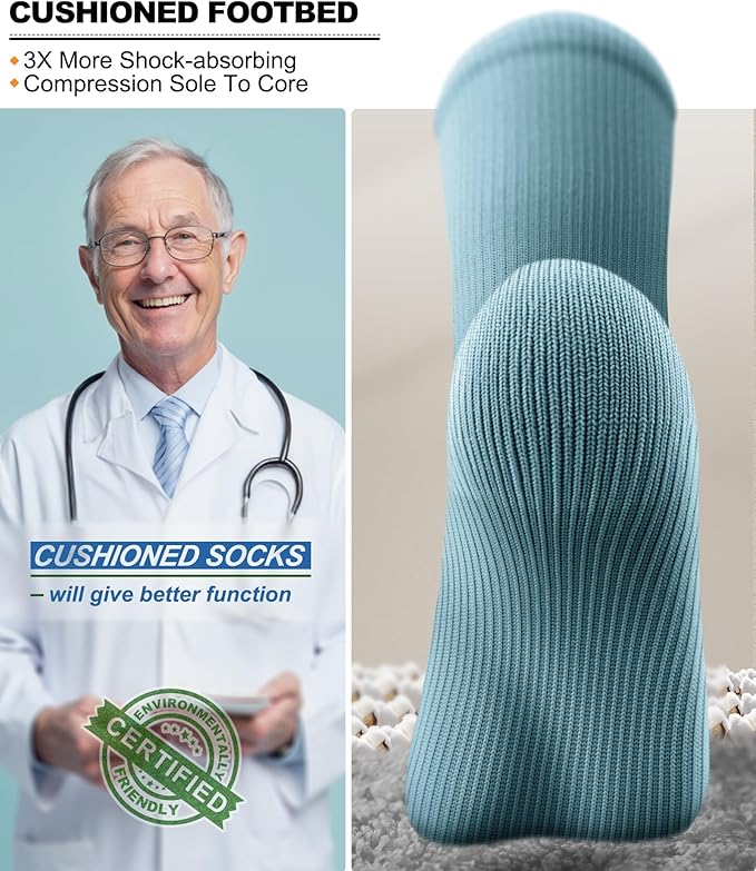 BULLIANT Compression Socks 3Pairs-15-20mmHg Circulation Support Men Women Hiking Sports Recovery-Upgraded Wicking Tech