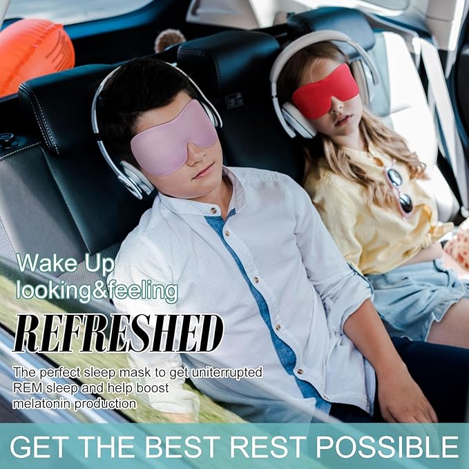 Bencailor 8 Pcs Sleep Eye Mask for Men Women Side Sleeper Eyes Blackout 3D Eye Cover for Sleep with Adjustable Strap Colorful Night Blindfold Eyes Shade for Travel Gifts(Medium,Solid Color)