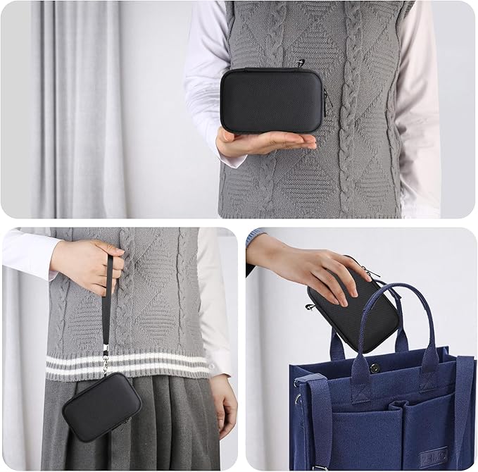 RAIALL Camera Case for Canon PowerShot SX740/ SX730/ SX720/ SX710/ SX620/ SX610 HS Digital Camera, SX740/ SX730 Vlogging Camera Travel Hard Bag, Mesh Pocket for Battery, SD Card and Cable, Black