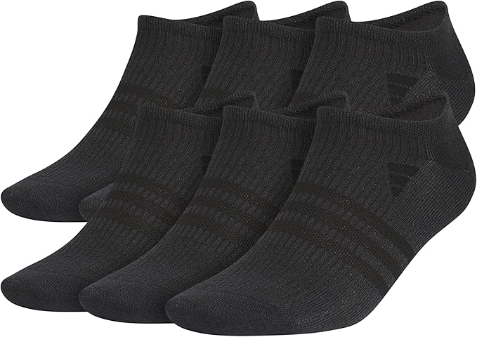 adidas Men's Superlite No Show Socks (6 Pairs) Lightweight & Breathable