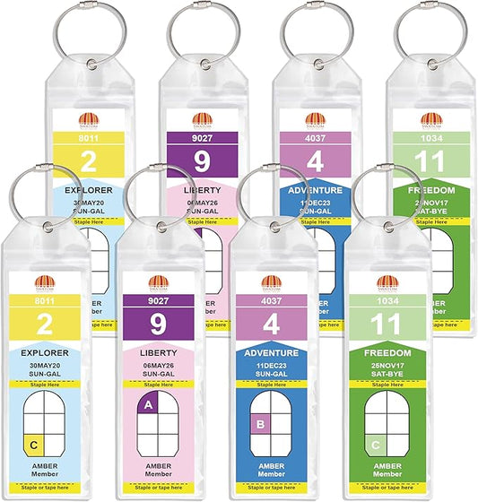 SWATOM Cruise Luggage Tags for Suitcases Royal Caribbean & Celebrity 8 Sets Waterproof Clear Luggage Tag Holders for 2025 & 2026 Cruise Ships Essentials