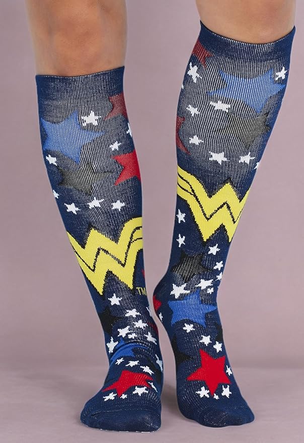 Cherokee Women's 10-15mmHg Compression Socks – Fun Print Knee Highs with Light Support, Soft Feel - PRINTSUPPORT