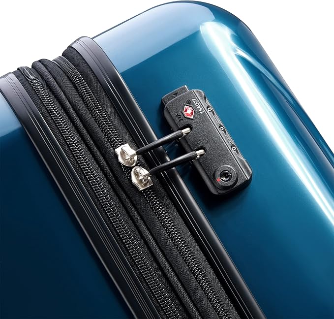 DELSEY PARIS Helium Aero Hardside Expandable Luggage with Spinner Wheels, Teal, 2-Piece Set (21/28)