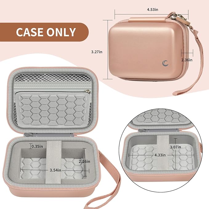 Comecase Carrying & Protective Case for Digital Camera, for CAMKORY/for Kodak Pixpro/for Canon PowerShot ELPH 180/190 / for Sony DSCW800 DSCW830 Cameras for Travel - Rose Gold