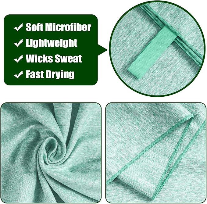 Quick Dry Microfiber Camping Towel,Large Beach Travel Gym Body Hiking Swimming Pool Towel (Light Green, 30X60 Inch)