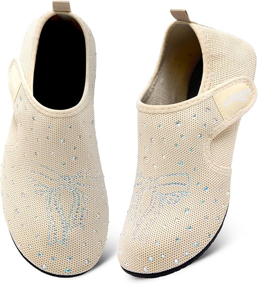 WateLves Water Shoes for Women Men Swim Beach Aqua Socks House Slippers Quick Dry Barefoot Travel Shoes with Adjustable Magic Tape for Pool Diving Boating Yoga