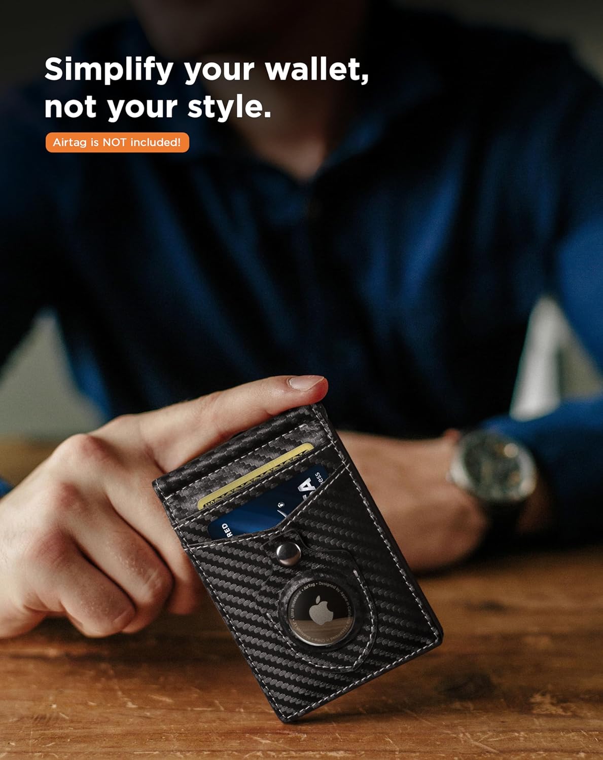 SERMAN BRANDS RFID Blocking Wallet Slim Bifold - Genuine Leather Minimalist Front Pocket Wallets for Men with Money Clip Gift