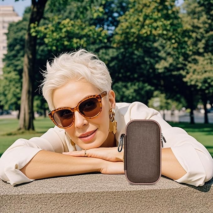 Travel Sunglass Organizer Case for Quay Polarized Sunglasses Men Women, Trendy Glasses Storage Box (Bag Only)