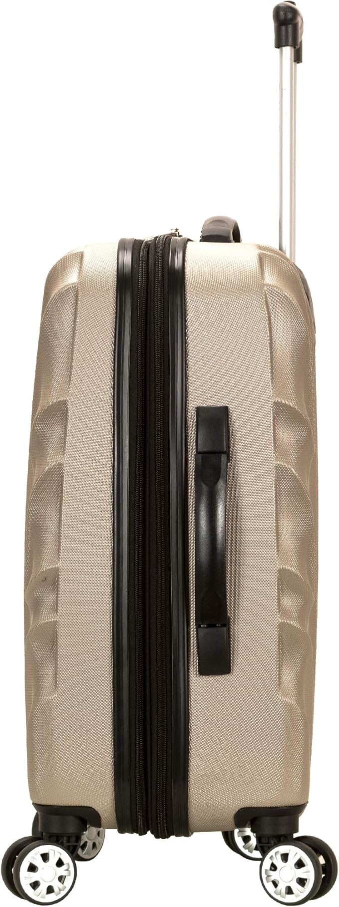 Rockland Melbourne Hardside Expandable Spinner Wheel Luggage, Gold Wave, Carry-On 20-Inch