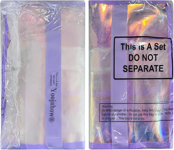 3 Pcs Waterproof Beach Bags Women Clear Iridescent Tote Bag Cosmetic Pouch for Phone Travel Beach Pool Essentials