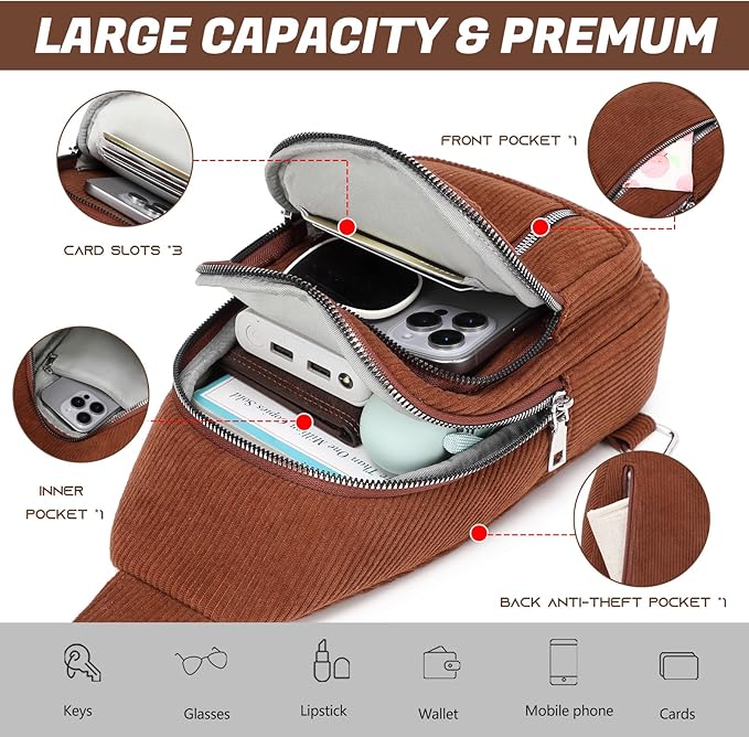 MYHOZEE Small Diaper Bag Crossbody Sling Purse for Women - 2 in 1 Leather Backpack with 2 Straps for Short Trips Work Daily | Mini diaper bag, Instant Wipes pocket, Adjustable Straps, Credit card slot, Moms and dads, Reusable Wipe pouchs