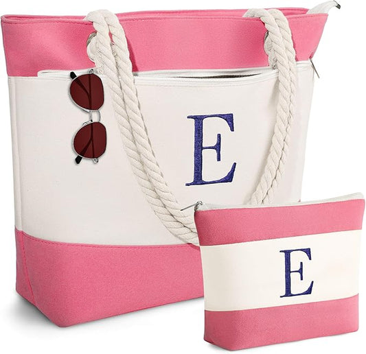 YOOLIFE Beach Bags for Women - Travel Canvas Beach Tote, Pool Waterproof Bag, Travel Essentials, Gifts for Women Birthday