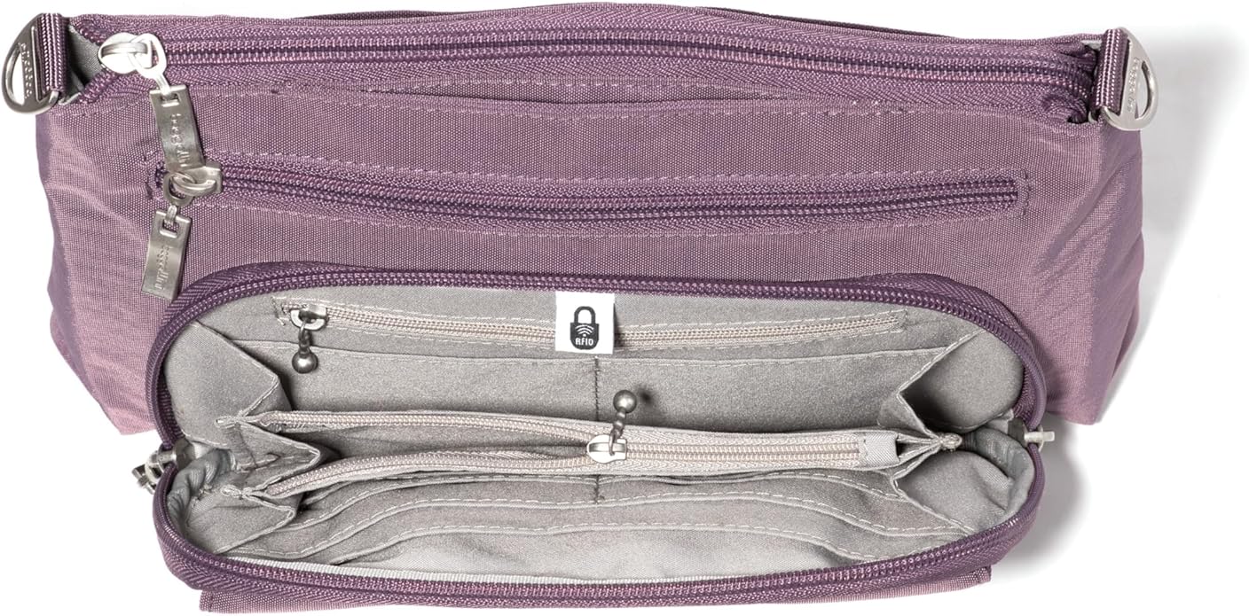 Baggallini Original Everyday 11x7.5 Crossbody Bags Rfid Protected Lightweight Nylon Zippered Travel Purse