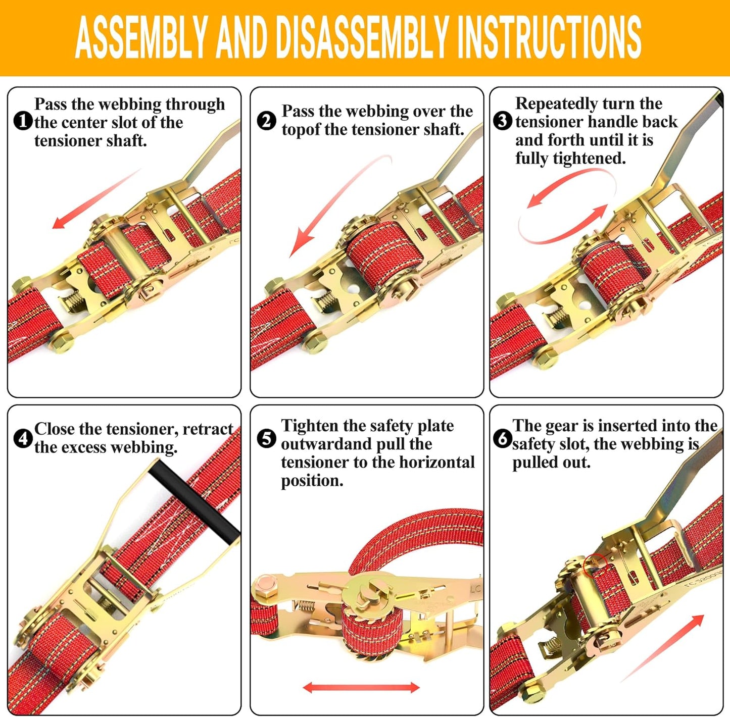 2Pack Ratchet Straps Heavy Duty, 2” 32Ft Tie Down Straps Ratchet, Tie Down Ratcheting with Double J Hook, 4000 LB Break Strength Cargo Strap Ratcheting for Moving, Trailers, Motorcycles and Car Roof