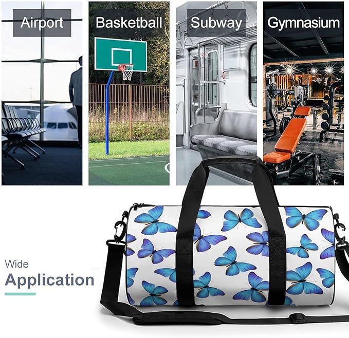 Workout Lightweight Duffel Bags Butterfly (89) Carry On Weekender Overnight Bag Gym Sport Yoga Dance Bags