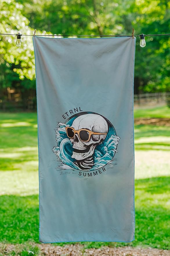 Tidal Wave Lightweight Travel Towel - Microfiber, Quick-Dry, Sand-Resistant & Compact Towel for Camping, Hiking & Outdoor Adventures, 31.5 x 63 in, 9.2 oz - Not a Large Cotton Towel