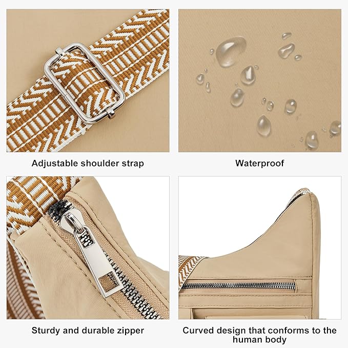 CLUCI Travel Purses for Women, Waterproof Nylon Crossbody Bags for Woman Trendy, Anti Theft Shoulder Handbags for Ladies
