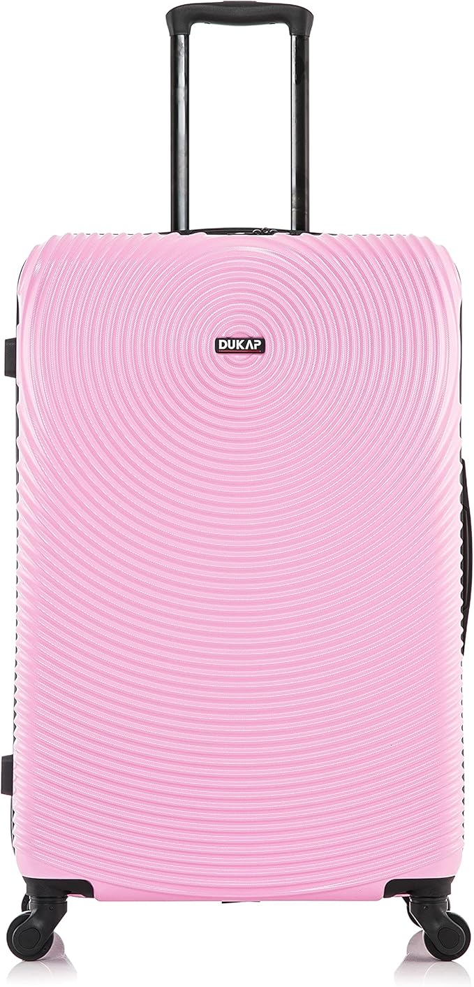 DUKAP INCEPTION Luggage with Spinner Wheels | Durable Lightweight Hardside Suitcase, Travel Bag with Handle and Trolley, 28-Inch Large Checked Luggage | Pink