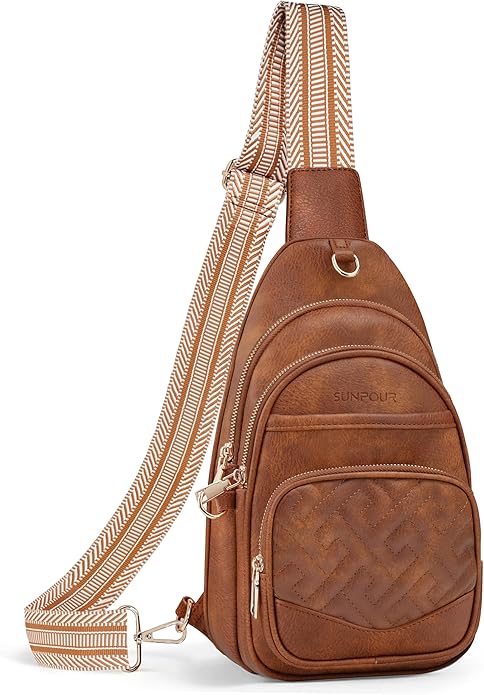 Anti Theft Crossbody Bags for Women, RFID Vegan Leather Sling Purse, Travel Chest Bag & Fanny Pack