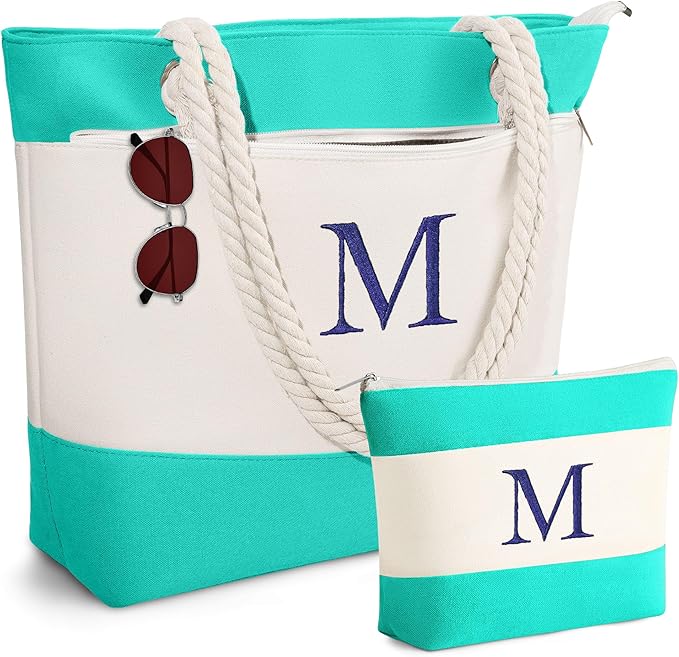 YOOLIFE Beach Bags for Women - Travel Canvas Beach Tote, Pool Waterproof Bag, Travel Essentials, Gifts for Women Birthday
