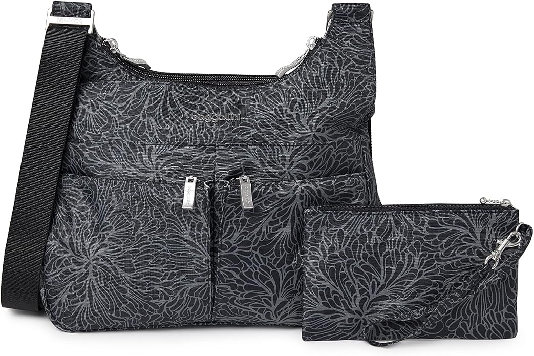 Baggallini Crossbody Travel Bag 11x8.5 Lightweight Water-resistant Nylon Handbag