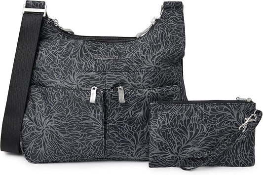 Baggallini Crossbody Travel Bag 11x8.5 Lightweight Water-resistant Nylon Handbag