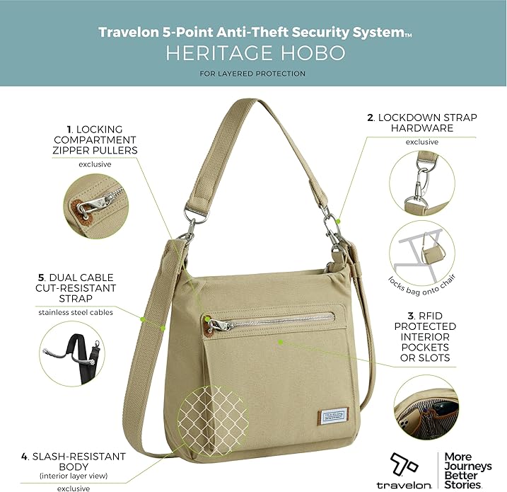 Travelon Anti-Theft Heritage Hobo Bag