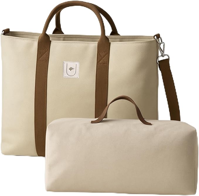 2-in-1 Oversized Beach Bag Tote with Removable Cooler – Canvas Travel Bag for Women – Waterproof, Sand-Resistant, Stylish & Durable – Ideal for Family Vacations or Gifts