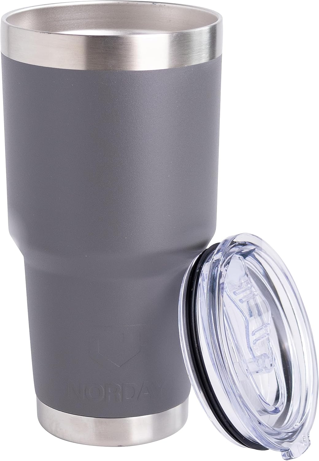 NORDAY | Tumbler with Lid - 30oz - Grey Insulated Tumbler - Stainless Steel Tumblers - Double Wall Vacuum Insulated Travel Coffee Mug for Car Cup Holder - Keeps Temperature for 24hr - Anti Spill Lid