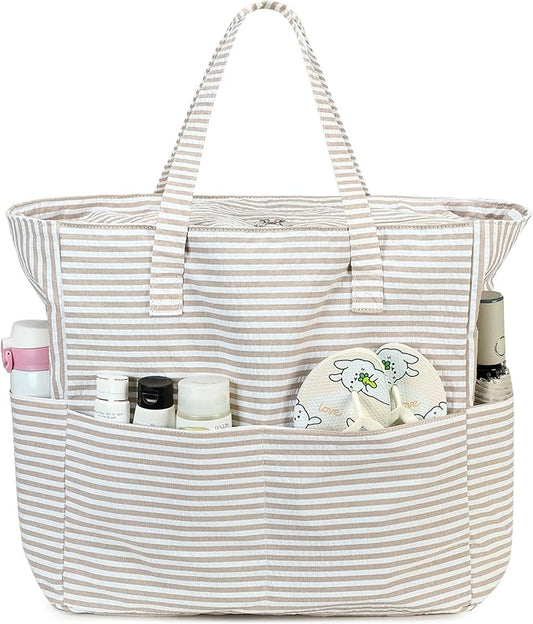LEDAOU Beach Bag Waterproof Sandproof Women Beach Tote Pool Bag with Zipper for Swim Gym Grocery Travel with Wet Pocket | Sandproof, with Zipper, for Gym, Grocery, Travel, with Wet Pocket