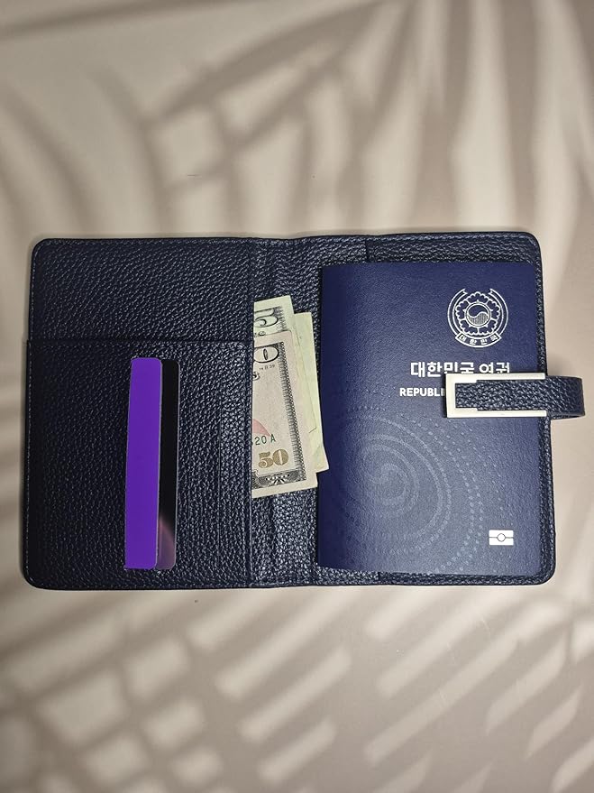 Moroa market Passport Holder for Travel – RFID Blocking Wallet, Slim Travel Essentials Organizer with Magnetic Strap, Boarding Pass Pocket & Easy-Access Slots, Cruise Accessories Gift for Men & Women