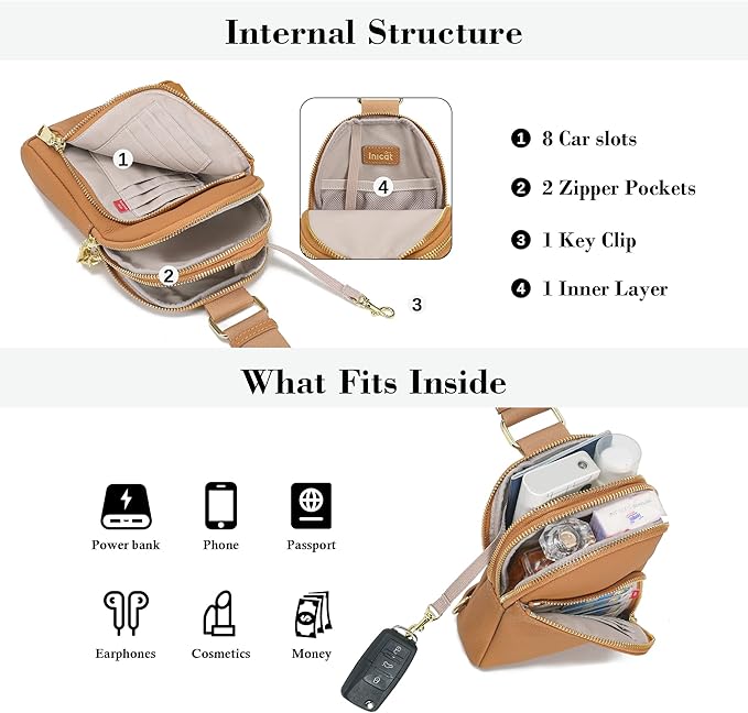 Haytijoe RFID Anti-Theft Sling Bag for Women, Small Crossbody Travel Purse with Locking Zippers, Lightweight Everyday Bag