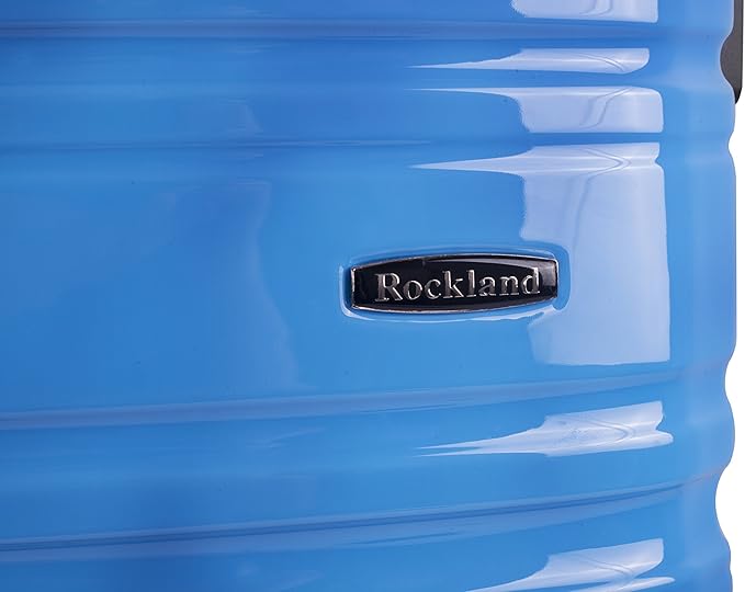 Rockland Melbourne Hardside Expandable Spinner Wheel Luggage, 2TONEBLUE, 2 Piece (20"/28")