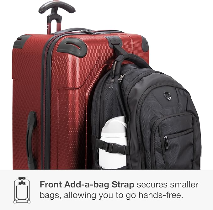 Traveler's Choice Maxporter II Polycarbonate Hardside Trunk with Spinner Wheels, Red, 31-Inch Trunk