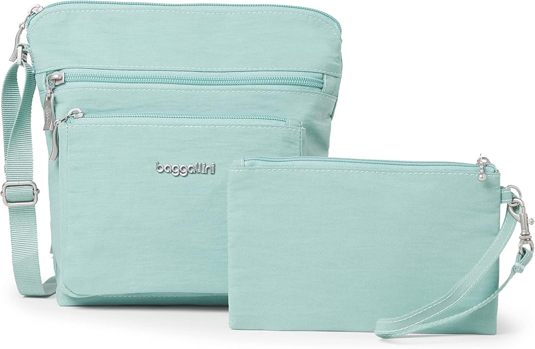 Baggallini Pocket Crossbody Bags for Women 8x8 Small Lightweight Durable Water-resistant Travel Purse W/Rfid