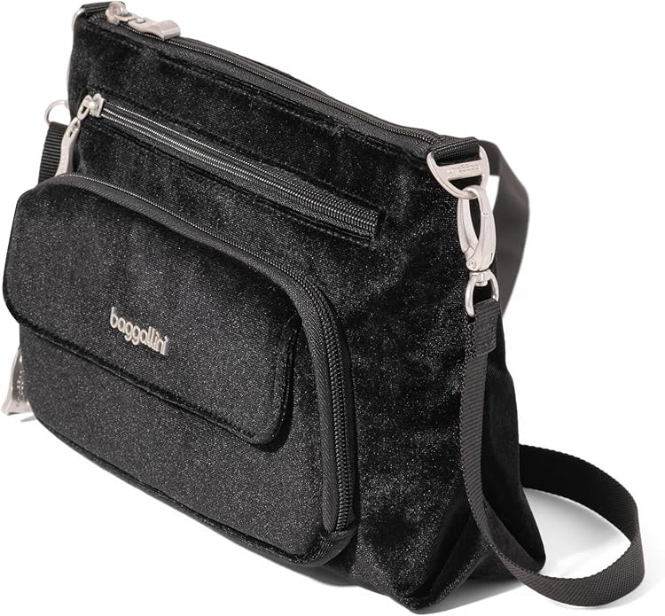 Baggallini Original Everyday 11x7.5 Crossbody Bags Rfid Protected Lightweight Nylon Zippered Travel Purse