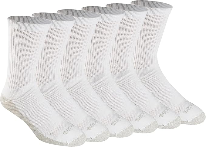 Dickies Men's Dri-Tech Original Moisture Control Crew Socks, Available in M-XXL (6, 12, 18 Pairs)