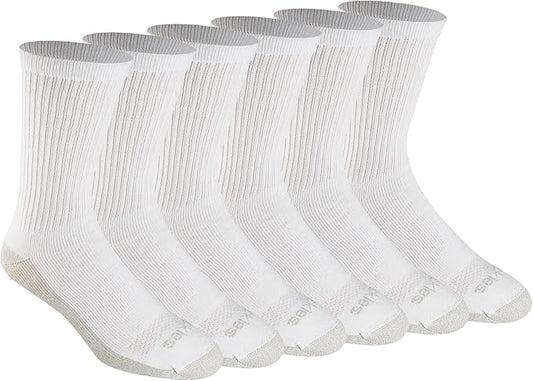 Dickies Men's Dri-Tech Original Moisture Control Crew Socks, Available in M-XXL (6, 12, 18 Pairs)