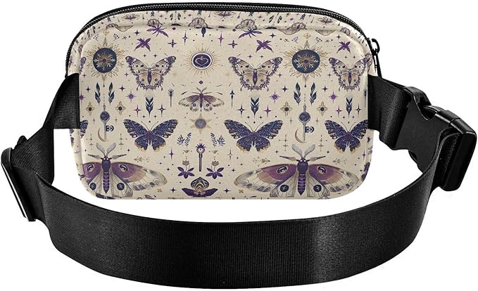 Celestial Butterfly Fanny Pack for Women Men Water Resistant Fashion Waist Packs with Adjustable Strap Belt Bag for Travel Workout Jogging Hiking 21220453