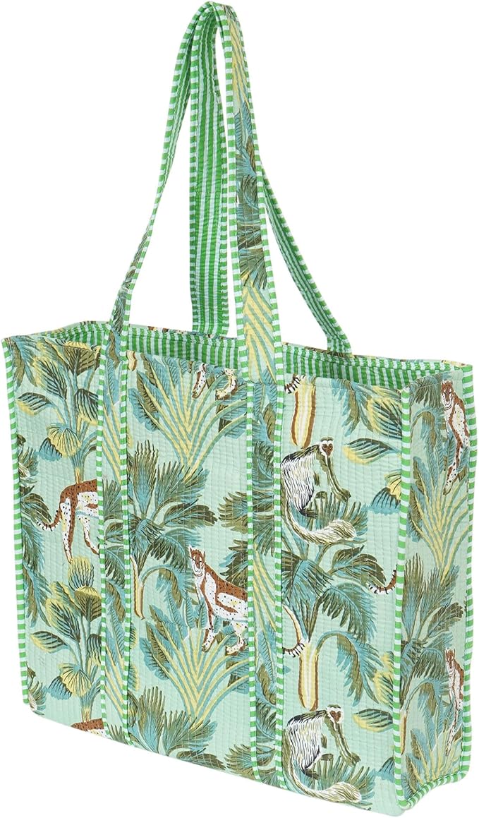 Marubhumi Women Lightweight Travel Bag Purse Cotton Shoulder Tote Bag For Shopping Grocery & Beach Bag