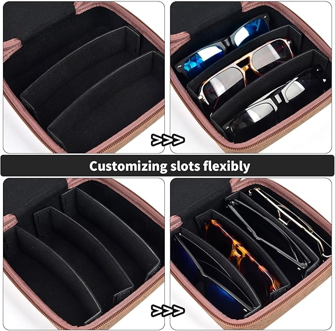 Travel Sunglass Organizer Case for Quay Polarized Sunglasses Men Women, Trendy Glasses Storage Box (Bag Only)