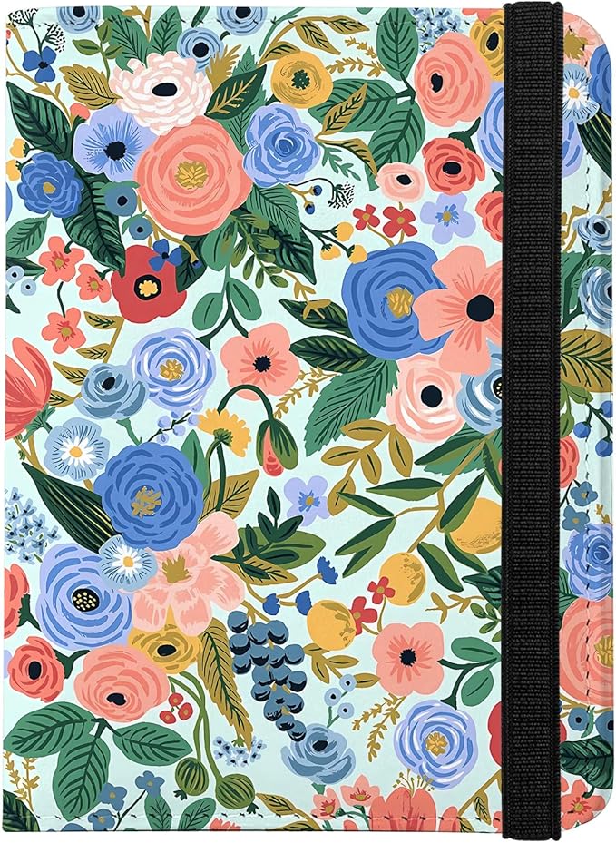 Cute Passport Holder and Holder Combo Passport Cover with RFID Blocking Women Men Compatible Wallet Credit Card Protector(Color Flowers,Floral)